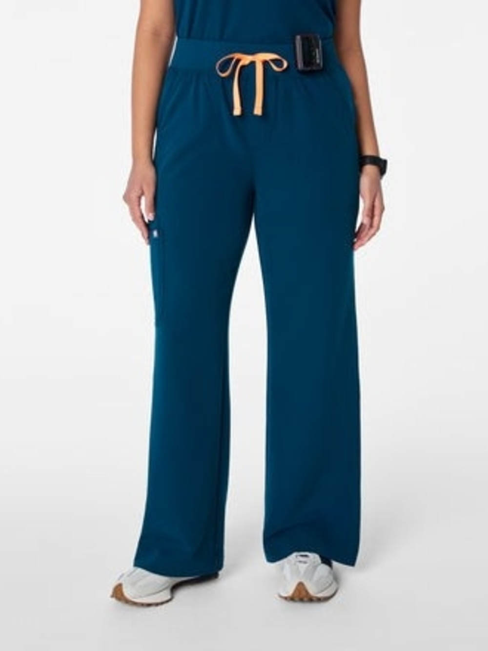 Figs Deep Reef Isabel High-Rise Wide-Leg Scrub Pant